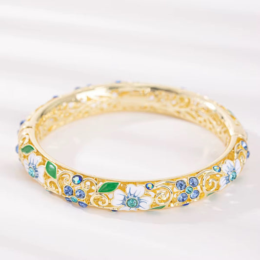 Petals & Gold Bangle