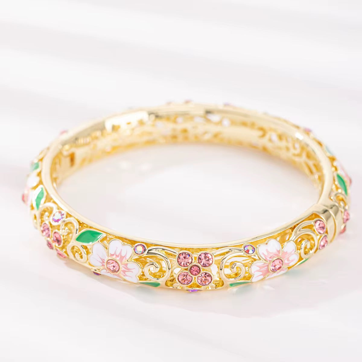 Petals & Gold Bangle