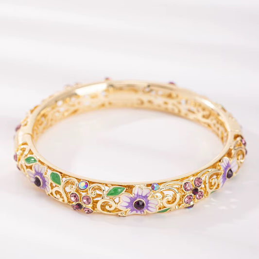 Petals & Gold Bangle